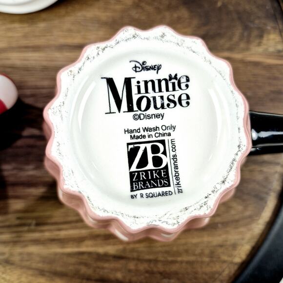 Disney Mickey & Minnie Mouse Ceramic Mug & Ceramic Cupcake Cup With Lid Defect - Picture 13 of 15